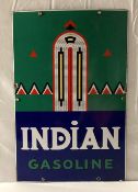 Indian Gasoline Porcelain Sign