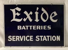 Exide Batteries Service Station Porcelain Sign