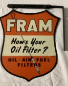 Fram Die-Cut Shield Sign w/ Original Bracket