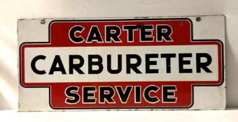 Carter Carburetor Service Porcelain Sign