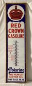 Red Crown Gasoline Porcelain Thermometer