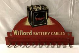 Early Willard Battery Cables Rack Sign