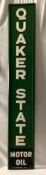 Quaker State Motor Oil Vertical Embossed Sign