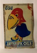 1922 Use Jayhawk Oils Tin Sign