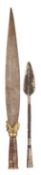 AN AFRICAN SPEARHEAD, POSSIBLY FROM KENYA, AND A FURTHER SPEARHEAD