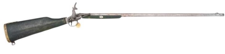 A 56 BORE GERMAN BUTT RESERVOIR AIR RIFLE, SECOND HALF OF THE 18TH CENTURY