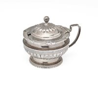 A GEORGE III SILVER MUSTARD POT, DANIEL PONTIFEX, LONDON, 1808