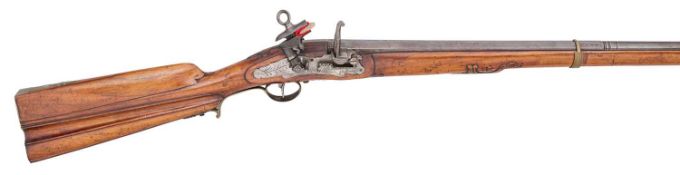 A 22 BORE PORTUGUESE LONG FOWLING PIECE, CIRCA 1820