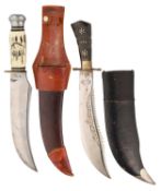 AN ORIGINAL BUFFALO SKINNER KNIFE, CARL SCHLIEPER, AND A STAINLESS STEEL KNIFE