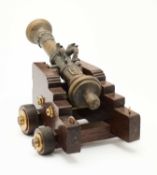 A MINIATURE BRONZE CANNON IN 17TH CENTURY STYLE, 20TH CENTURY