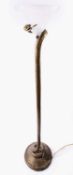 A BRONZE 'LA TENTATION' STANDARD LAMP, AFTER EDGAR BRANDT (1880-1960), LATE 20TH CENTURY