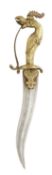 A SOUTH INDIAN DAGGER (KHANJAR), 18TH CENTURY PROBABLY MALABAR, KARNATAKA