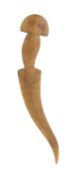 A RARE INDIAN HORN DAGGER (KHANJAR), 18TH/19TH CENTURY