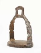 A SOUTH INDIAN IRON STIRRUP (RAKAB), 18TH CENTURY
