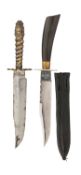 A BOWIE KNIFE, GEORGE BEARDSHAW, AND A FURTHER BOWIE KNIFE, 19TH CENTURY