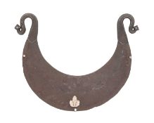 AN UNUSUAL SOUTH INDIAN IRON CRESCENT, 18TH/19TH CENTURY, POSSIBLY MYSORE