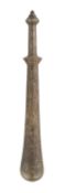 AN INDIAN COPPER ALLOY MACE, POSSIBLY 17TH/18TH CENTURY, NAIR, KERALA