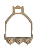AN INDIAN COPPER ALLOY STIRRUP (RAKAB), 19TH CENTURY