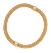A PAIR OF FANCY LINK BRACELETS/NECKLACE