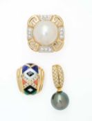 THREE GEM-SET PENDANTS