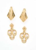 TWO PAIRS OF EARRINGS