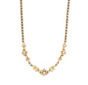 GOLD AND HALF-PEARL NECKLACE, 1890s