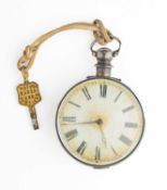 A GEORGIAN SILVER POCKET WATCH, CIRCA 1820