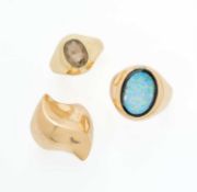 THREE DRESS RINGS