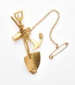 VICTORIAN GOLD PROSPECTOR'S BROOCH, 1880s