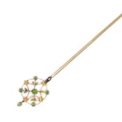 GROUP OF GOLD AND PERIDOT JEWELLERY