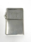 A VICTORIAN SILVER COMBINED CIGARETTE, SLOW MATCH AND VESTA CASE, H.W. & L. DEE FOR RETAIL BY T. JON
