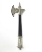 THE VICTORIAN SILVER-MOUNTED 'SS SPAIN' LAUNCHING AXE, EDWARD BARNARD & SONS, LONDON, 1870