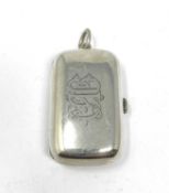 A VICTORIAN SILVER DOUBLE SOVEREIGN CASE, MAKER'S MARK MR, BIRMINGHAM, 1889