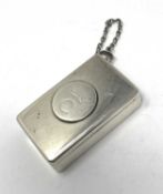 A VICTORIAN SILVER COMBINATION VESTA AND SLOW MATCH CASE, WRIGHT & DAVIES, LONDON, 1881