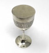 A VICTORIAN SILVER GOBLET WITH CONDIMENT CONTAINER, CHARLES ASPREY & SONS, LONDON, 1883