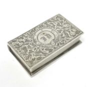 A VICTORIAN SILVER VESTA CASE, CHARLES WASHINGTON SHIRLEY DEAKIN, BIRMINGHAM, 1861