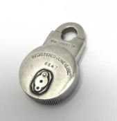 A VICTORIAN SILVER NOVELTY 'PADLOCK' VESTA CASE, ALFRED WIGLEY, BIRMINGHAM, 1882