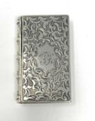 A VICTORIAN SILVER VESTA CASE, CHARLES WASHINGTON SHIRLEY DEAKIN, BIRMINGHAM, 1858