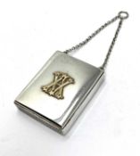 A VICTORIAN SILVER VESTA CASE, THOMAS JOHNSON, LONDON, 1867