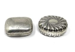 TWO VICTORIAN SILVER SOAP BOXES FOR RETAIL BY ASPREY, BOTH LONDON