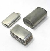 THREE VICTORIAN SILVER VESTA CASES, THOMAS JOHNSON, LONDON, 1859 / 65