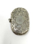 A VICTORIAN SILVER VESTA CASE, WILLIAM NEALE OF BIRMINGHAM, CHESTER, 1888
