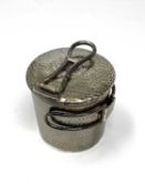 A VICTORIAN SILVER SHAVING ETNA, EDWARD STOCKWELL, LONDON, 1889