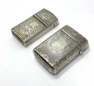 TWO VICTORIAN SILVER VESTA CASES, BENJAMIN BARLING, LONDON, 1851 / 60