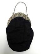 A VICTORIAN SILVER BAG MOUNT, BROWNETT & CO., LONDON, 1890