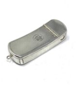 A VICTORIAN SILVER COMBINATION VESTA CHEROOT CUTTER CASE, RICHARD HARRIS, LONDON, 1855
