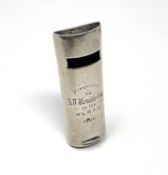 A VICTORIAN SILVER COMBINATION WHISTLE VESTA CASE, WRIGHT & DAVIES, LONDON, 1881