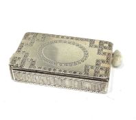 A VICTORIAN SILVER COMBINED VESTA CASE AND SLOW MATCH BURNER, JANE BROWNETT, LONDON, 1877