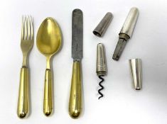 A GROUP OF VICTORIAN SILVER TRAVEL ACCESSORIES