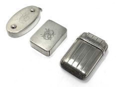 THREE VICTORIAN SILVER VESTA CASES, EDWARD STOCKWELL, LONDON, 1869 / 74 / 87